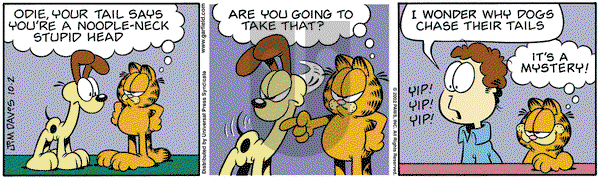 Garfield - Wednesday October 2, 2002 Comic Strip