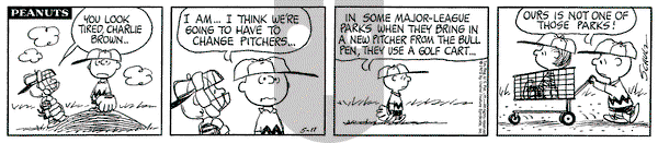 Peanuts on Friday May 11, 1973 Comic Strip