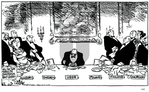 Pat Oliphant on Wednesday April 30, 1986 Comic Strip