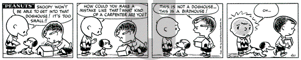 Peanuts on Friday April 27, 1951 Comic Strip