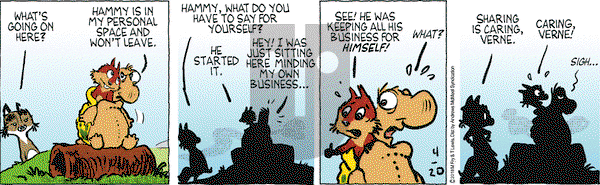 Over the Hedge on Friday April 20, 2018 Comic Strip