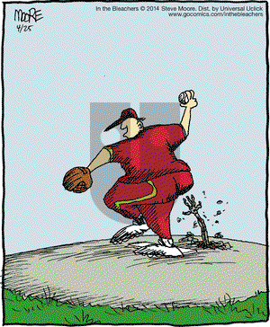 In the Bleachers on Friday April 25, 2014 Comic Strip