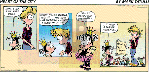 Heart of the City on Sunday August 16, 2009 Comic Strip