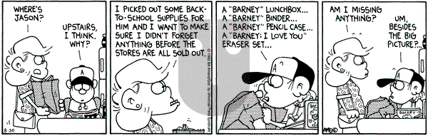 FoxTrot on Monday August 30, 1993 Comic Strip