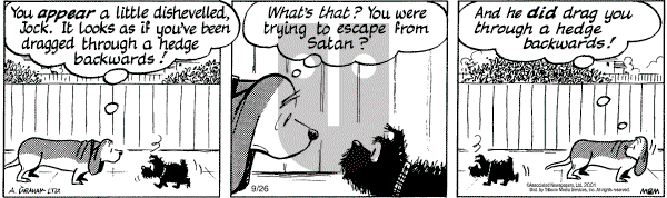 Fred Basset on Wednesday September 26, 2001 Comic Strip