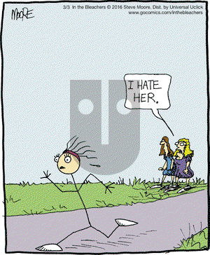 In the Bleachers on Thursday March 3, 2016 Comic Strip