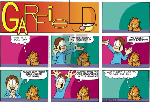 Garfield on Sunday June 21, 1998 Comic Strip