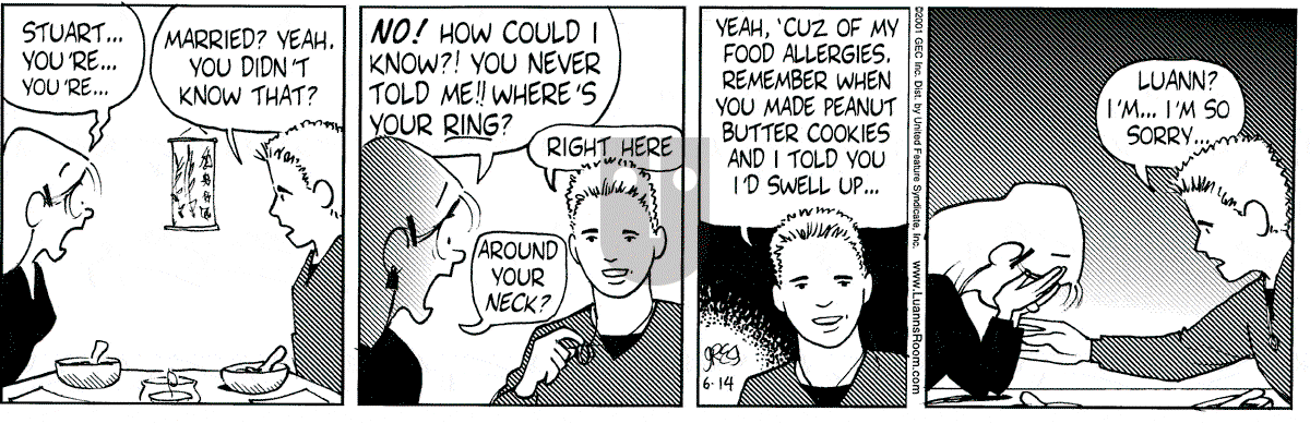Luann - Thursday June 14, 2001 Comic Strip