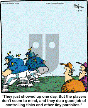 In the Bleachers on Monday December 14, 2009 Comic Strip