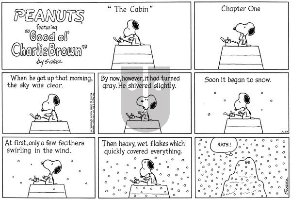 Peanuts on Sunday January 17, 1971 Comic Strip