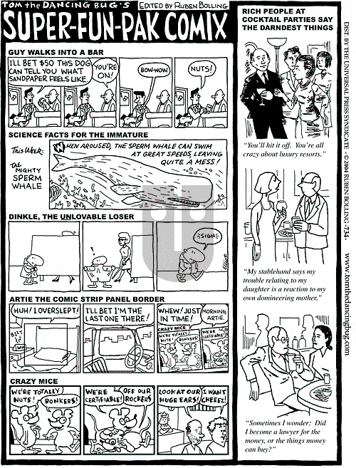 Tom the Dancing Bug on Saturday January 22, 2005 Comic Strip
