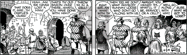 Alley Oop on Thursday June 14, 1956 Comic Strip