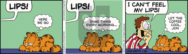 Garfield on Tuesday January 28, 2014 Comic Strip
