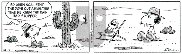 Peanuts on Saturday October 9, 1999 Comic Strip