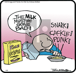 Ziggy on Monday April 9, 2018 Comic Strip