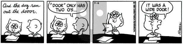 Peanuts on Wednesday July 4, 1984 Comic Strip