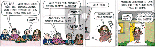 Cathy Classics on Thursday November 23, 2006 Comic Strip