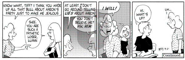 Luann on Saturday September 21, 1996 Comic Strip