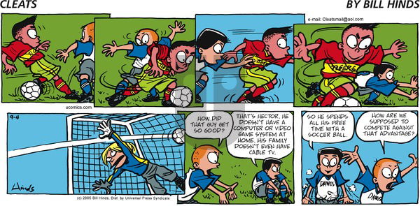 Cleats on Sunday September 4, 2005 Comic Strip