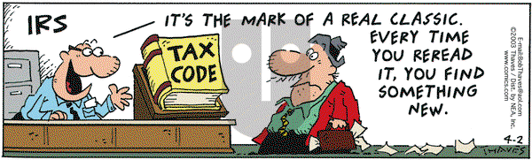 Frank and Ernest on Wednesday April 2, 2003 Comic Strip