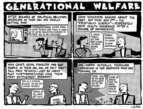 Ted Rall on Saturday January 24, 1998 Comic Strip