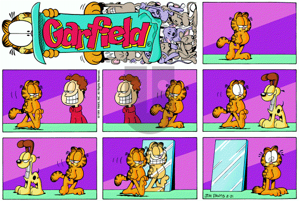 Garfield - Sunday February 21, 1999 Comic Strip