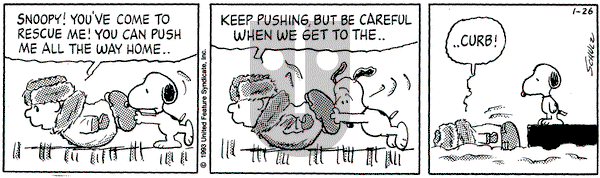 Peanuts on Tuesday January 26, 1993 Comic Strip