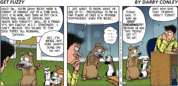 Get Fuzzy on Sunday January 12, 2003 Comic Strip