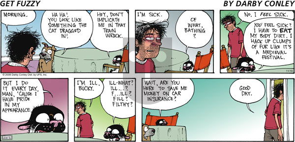 Get Fuzzy on Sunday November 16, 2008 Comic Strip