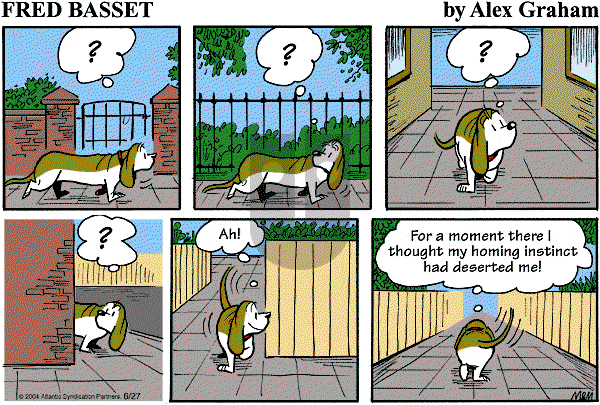 Fred Basset on Sunday June 27, 2004 Comic Strip