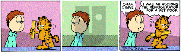 Garfield on Tuesday February 16, 1988 Comic Strip