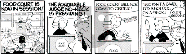 Drabble on Thursday April 12, 2001 Comic Strip