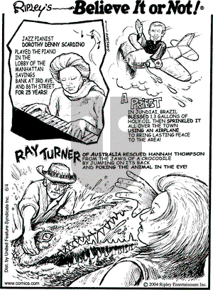 Ripley's Believe It or Not on Friday June 4, 2004 Comic Strip