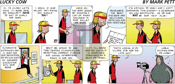 Lucky Cow on Sunday November 7, 2004 Comic Strip