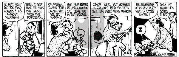 Calvin and Hobbes - Tuesday September 29, 1987 Comic Strip