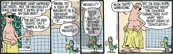 Monty on Tuesday January 1, 2019 Comic Strip