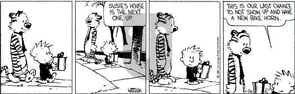 Calvin and Hobbes - Monday January 26, 1987 Comic Strip