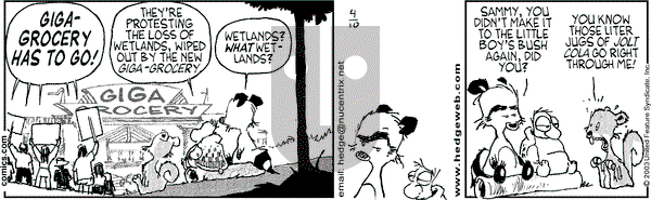 Over the Hedge on Thursday April 10, 2003 Comic Strip