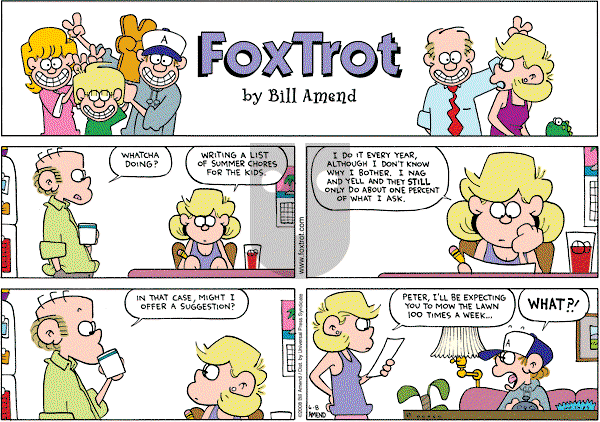 FoxTrot on Sunday June 8, 2008 Comic Strip