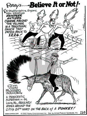 Ripley's Believe It or Not on Tuesday November 5, 2002 Comic Strip