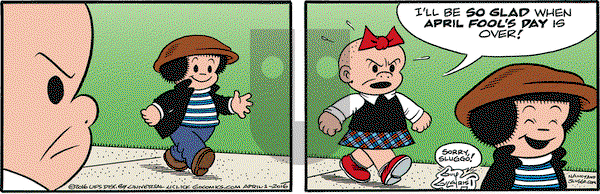 Nancy on Friday April 1, 2016 Comic Strip