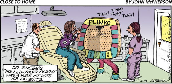 Close to Home on Sunday November 18, 2018 Comic Strip