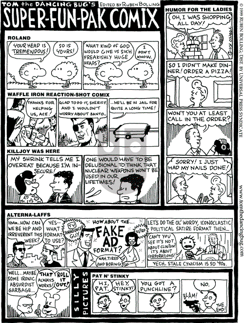 Tom the Dancing Bug on Saturday August 21, 1999 Comic Strip