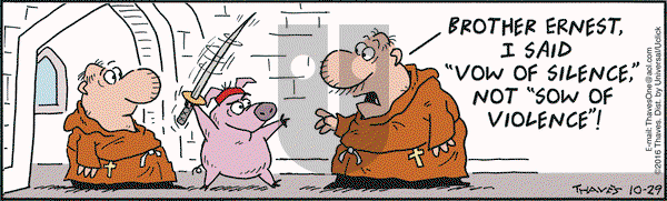 Frank and Ernest on Saturday October 29, 2016 Comic Strip