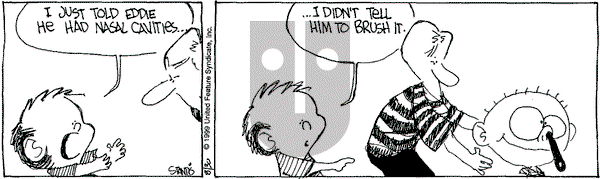 The Buckets on Monday August 30, 1999 Comic Strip