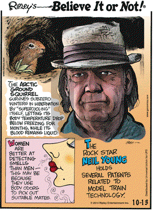Ripley's Believe It or Not on Monday October 13, 2014 Comic Strip