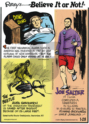 Ripley's Believe It or Not on Tuesday January 28, 2014 Comic Strip
