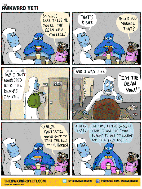 The Awkward Yeti on Tuesday December 16, 2014 Comic Strip
