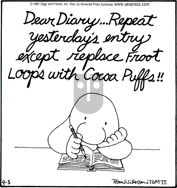 Ziggy - Friday September 5, 1997 Comic Strip