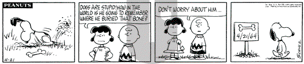Peanuts on Thursday May 7, 1964 Comic Strip